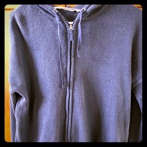 Blue zip up sweater